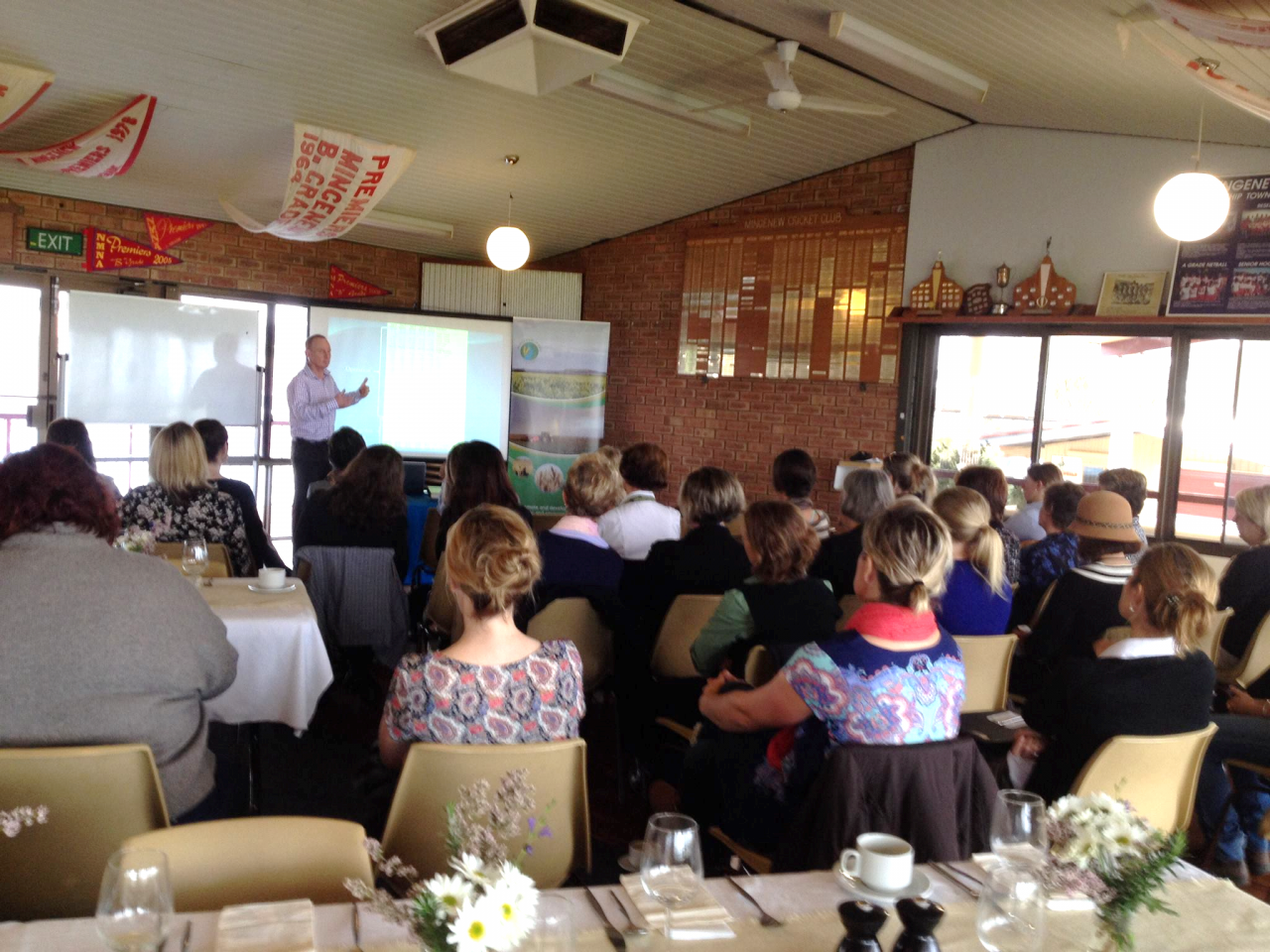 Ashley Herbert of Agrarian Management presenting on successful farming enterprise