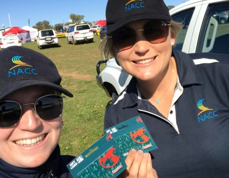 NACC NRM's Sustainable Agriculture staff Anna Cornell & Shannah Kanny at the Mingnenew Midwest Expo, August 2022