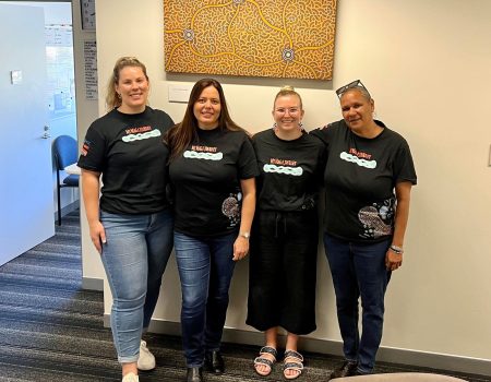 NACC NRM supports First Nations artist Cynthia Indich by wearing her artwork 'My Maga Journey' for R U OK Day 2022